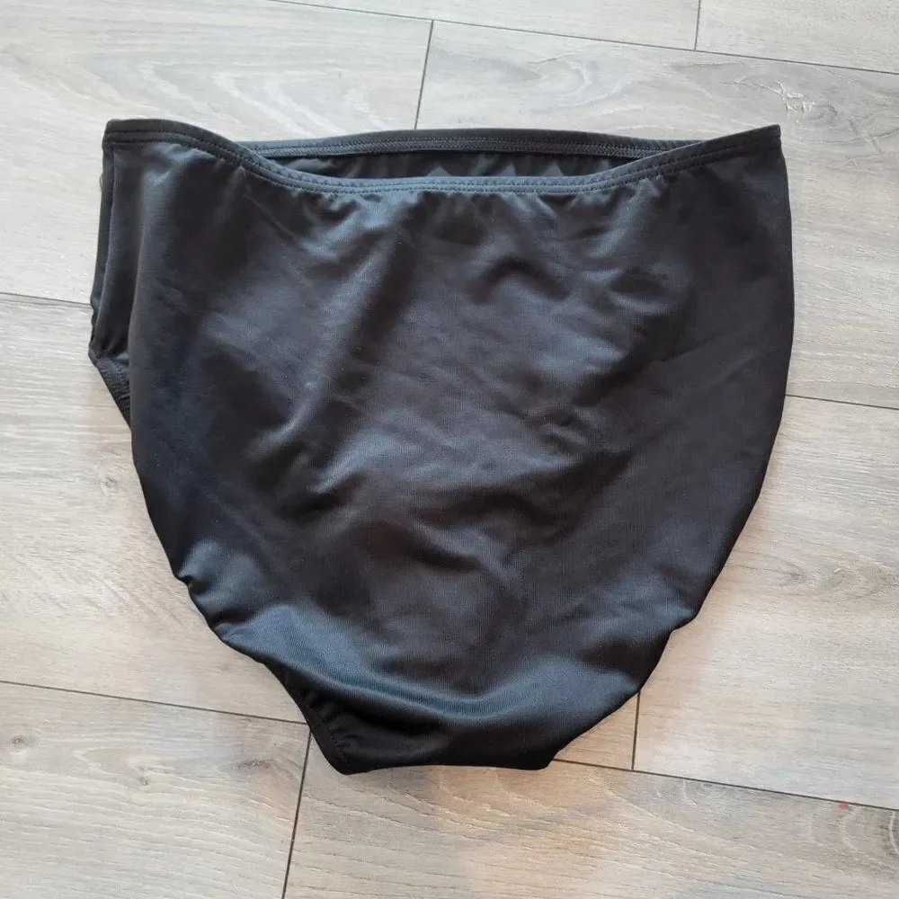 Miraclesuit Women black Basic High Waist Slimming Brief Swimsuit bottom size 14